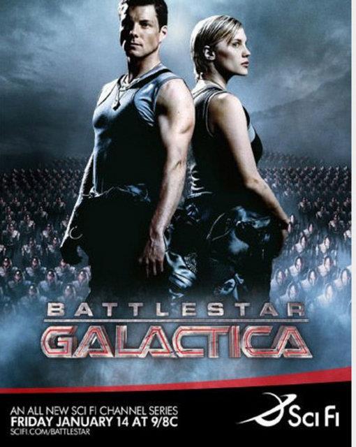 <b>41- Battlestar Galactica:</b> Asker bilim kurgu ve drama trndeki televizyon dizisi ve Battlestar Galactica serisinin bir parasdr. 1978'de Glen A. Larson tarafndan yaratlan orijinal Battlestar Galactica televizyon dizisinin David Eick ve Ronald D. Moore tarafndan oluturulan yeni nesil ekimidir.