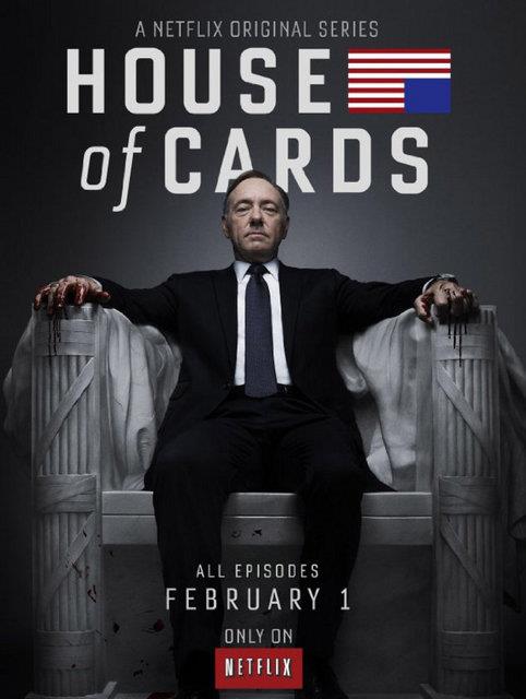 <b>21- House of Cards:</b> BBC'nin ayn adl mini dizisinden uyarlanan dizinin arkasnda hayli salam isimler var. Kevin Spacey ve David Fincher'n yapmclar olduu dizinin BBC versiyonu da Michael Dobbs'un kitabndan uyarlanm.