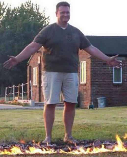 28 Kasm 2006 tarihinde in'de gerekletirilen denemede ngiliz Scott Bell, scakl 653-671 derece arasnda deien ateten bir yolda 100 metre boyunca yrme rekorunu krd.