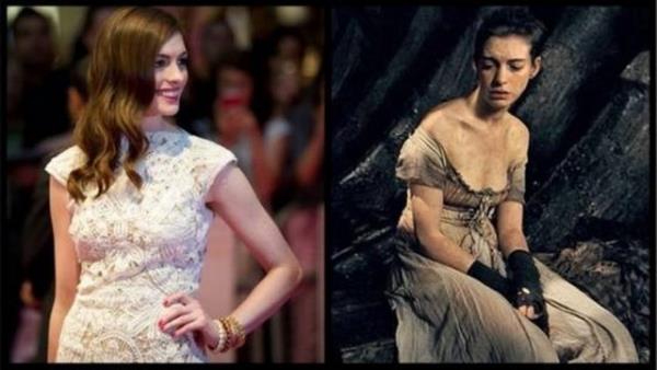 <p><b>Anne Hathaway</b></p>  'Les Miserables' filmindeki Fantine rol iin Anne Hathaway uzun salarn kesti ve kilo verdi.