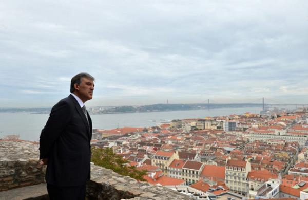 Cumhurbakan Gl'n Portekiz ziyaretinden bir kare