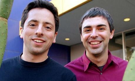 Sanlann aksine Google'n kurucular Larry Page ve Sergey Brin irketin byk bir blmne sahip deil; sadece irketin yzde 16'sn ellerinde bulunduruyorlar.