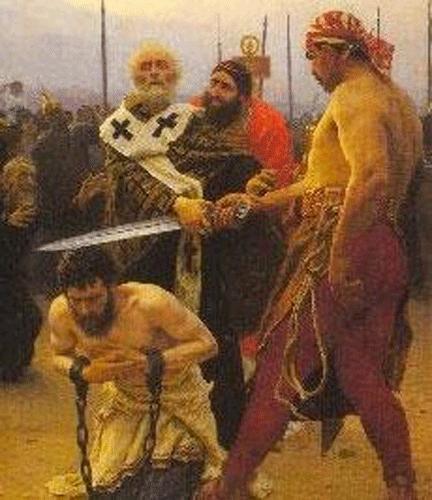 <b> Ba Kesme </b>: Suudi Arabistan'da cinayet, tecavz, uyuturucu satcl, silahl soygun, homoseksellik, din deitirme ve baka birka sutan dolay yakalananlarn halk iinde kafas kesilir. damdan nce mahkuma sakinletirici verilir. Polis, mahkumu bir meydana gtrp gzlerini balar. Mekke'ye bakacak ekilde dizlerinin stne ken mahkumun ismi ve suu okunduktan sonra kafa kesilir. Ceset plastik bir poet iinde, mezar tann olmad bir mezara gmlr.