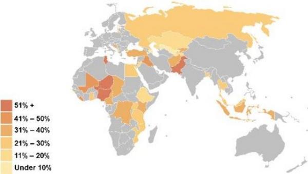 <p>M�sl�man �lkelerde dini �at��ma haritas�</p>    Y�zdeler ya�anan dini �at��malar�n insanlar�n �lkeleri i�in �nemli bir sorun te�kil etti�ini d���nd�klerini g�steriyor.