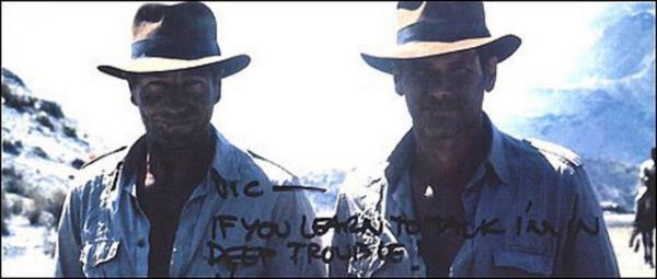 Harrison Ford ve dublr Vic Armstrong