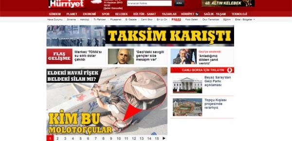Ulusal Kanal ve Halk TV gibi Hrriyet gazetesi ve internet sitesi okuyucularn tahrik etmek iin elinden geleni yapt.