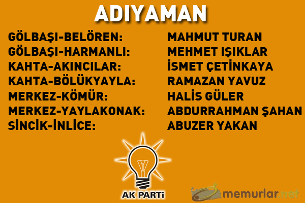 Babakan Recep Tayyip ERDOAN'n bakanlnda Seim leri Aday Tespit st Kurulu'nun yapt almalar neticesinde baz belde belediye bakan adaylar kesinleti.