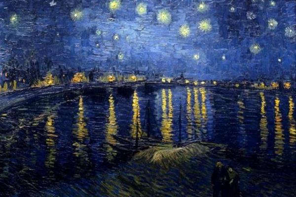 <p><b>Yldzl gece - Vincent Van Gogh: </b></p>  Bu tablosunda Vincent Van Gogh: Kendi evinin odasndaki pencereden; Saint-Rmy-de-Provence kynn gece vakti grnn resmetmitir.