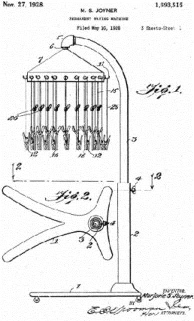 Marjorie Joyner: Hani u kuafrde kadnlarn sa modellerinin daha uzun sre kalcln korumas iin kafalarn soktuklar ey. Ad mizampli makinas imi.