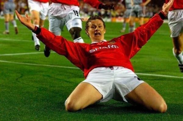 Ole Gunnar Solskjar: 1999 ampiyonlar Ligi Finali'nde galibiyet goln attktan sonra.