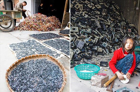 Guiyu kasabas tam anlamyla bir yaam alanndan ok, bir elektronik eya mezarl gibi...