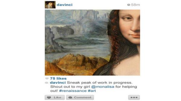 1. Mona Lisa'nn tablosu zerinde almakta olan Da Vinci