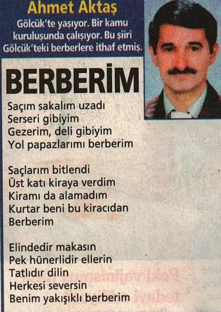 11. Berberine iir yazan kamusal air.