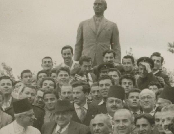 Lbnan cumhurbakannn ziyaretinden hatra fotoraf 21.06.1946, Yksek Ziraat Enstits, Ankara SALT Aratrma, Said Bey Arivi