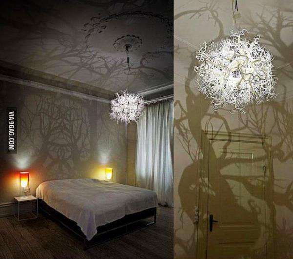 26. Uyurken karanlk bir ormandaymsnz da, byk byk aalarn glgesi drt bir yana vuruyormu gibi hissettiren avize