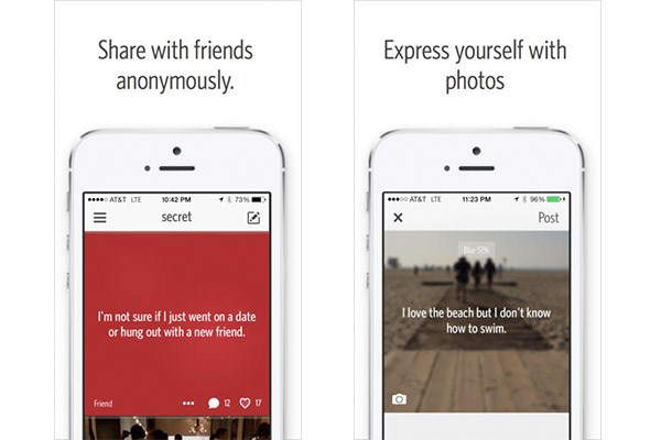 <p><b>Secret</b></p>  iOS iin gelitirilen 'Secret', kullancya anonim mesajlama imkan tanyor. Secret kullanclarnn telefon listesinden ortak bir grup oluturuluyor. Daha sonra bu gruba kullancnn kimlii aklanmadan mesajlar yollanabiliyor.