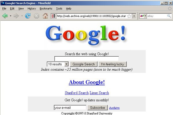 <p>1998</p>  Google kuruldu.