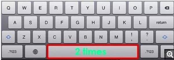 Yaz yazarken Space tuuna 2 kere basarsanz otomatik olarak cmlenin sonuna nokta koyar ve yeni cmleye gemek iin bir boluk brakr.