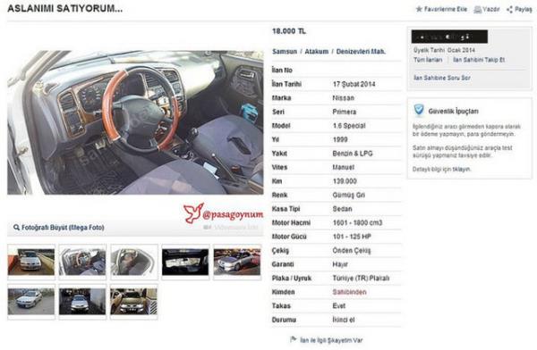 Tr deiikliinden satlktr...