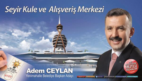 Ak Parti Yenimahalle belediye bakan aday Adem Ceylan, projelerini aklad.