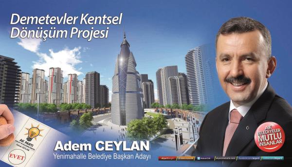 Ak Parti Yenimahalle belediye bakan aday Adem Ceylan, projelerini aklad.