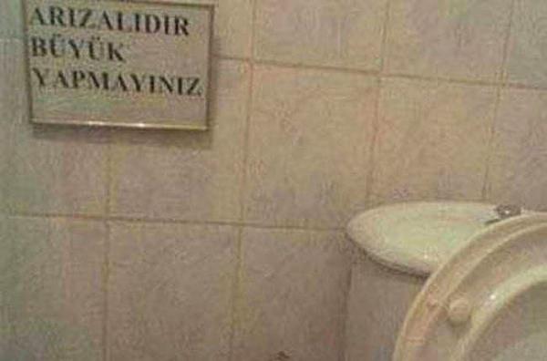 Tuvalete ya da asansre arzaldr yazs asn