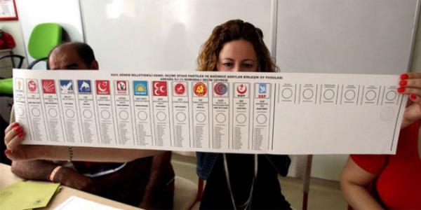 <p>9. Byk Birlik Partisi </p>  10. Adalet ve Kalknma Partisi   <p>11. Muhafazakar Ykseli Partisi </p>  12. Yurt Partisi   <p>13. Demokrat Parti </p>  14. Emek Partisi   <p>15. zgrlk ve Dayanma Partisi </p>  16. Millet Partisi