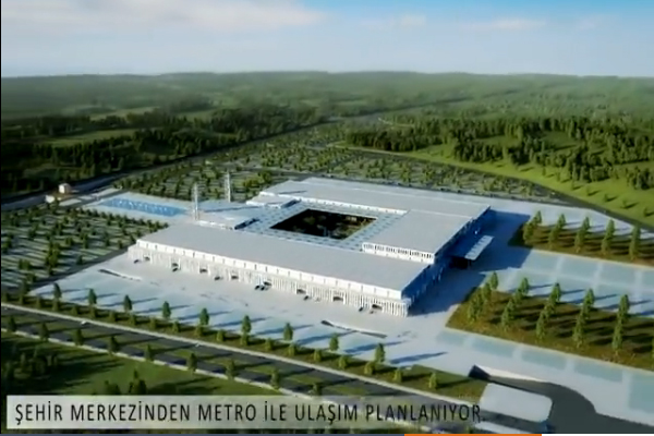 HALEN ESENBOA HAVALMANINA BTK BR ALANDA, UAKLARIN FUAR ALANINA GREBLECE YOLU BULUNAN, TOPLAM 50.000 METREKARE KAPALI, 50.000 METREKARE AIK ALANI BULUNACAK FUAR ALANI