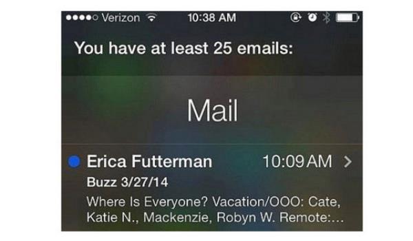 Ayrca Siri'ye "read my latest email" diyebilir veya "Do I have email from (person)?" diye sorabilirsiniz.