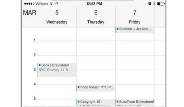 Randevularnz daha detayl ekilde grmek iin takvim akken telefonunuzu yatay konuma getirin.