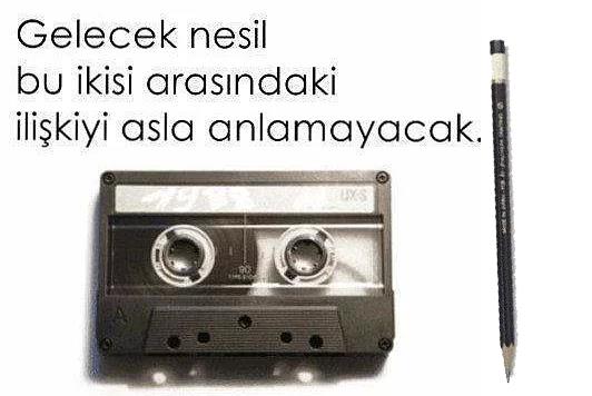 2. Kalemle kaset sarmak.