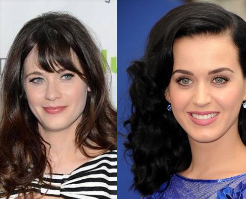 Zooey Deschanel ve Katy Perry benzerlii.