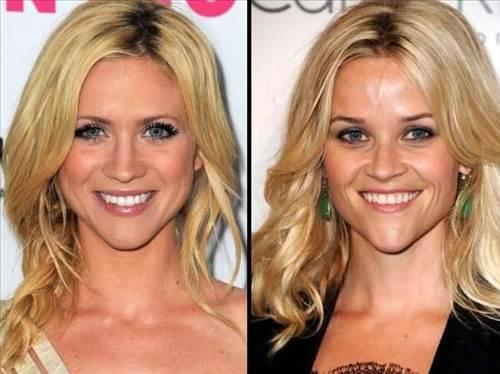 Brittany Snow ve Reese Witherspoon zellikle salar uzunken birbirlerinin kopyas gibi.