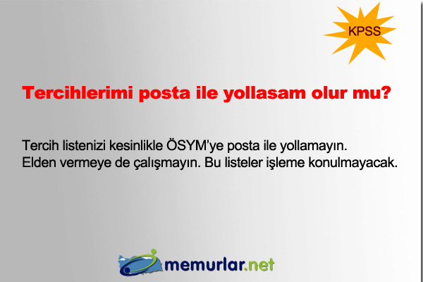 2013'n ilk KPSS tercih 24 Haziran itibariyle SYM'nin internet sitesi zerinden yaplmaya baland. Tercihler, 3 Temmuz akam saat 23:59'a kadar devam edecek.