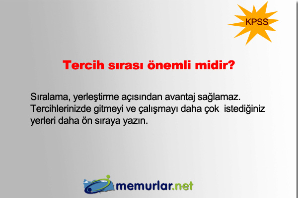 2013'n ilk KPSS tercih 24 Haziran itibariyle SYM'nin internet sitesi zerinden yaplmaya baland. Tercihler, 3 Temmuz akam saat 23:59'a kadar devam edecek.