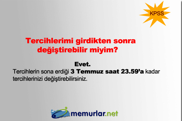 2013'n ilk KPSS tercih 24 Haziran itibariyle SYM'nin internet sitesi zerinden yaplmaya baland. Tercihler, 3 Temmuz akam saat 23:59'a kadar devam edecek.