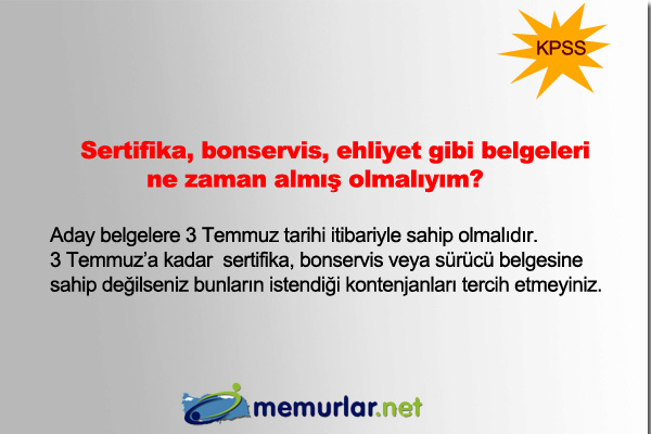 2013'n ilk KPSS tercih 24 Haziran itibariyle SYM'nin internet sitesi zerinden yaplmaya baland. Tercihler, 3 Temmuz akam saat 23:59'a kadar devam edecek.