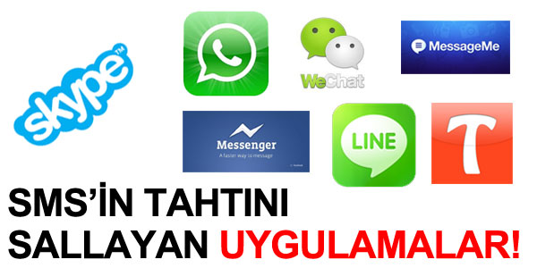 Sms?in Taht�n� Sallayan mobil cihazlardaki en �ok kullan�lan mesajla�ma uygulamalar�n �zellikleri neler?