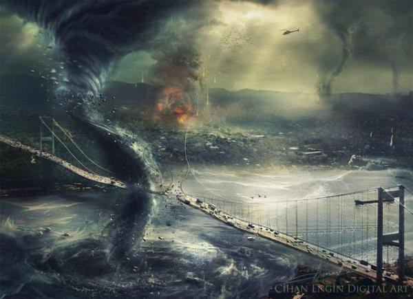 Fatih Sultan Mehmet Kprs kasrgann etkisiyle paralanrken..