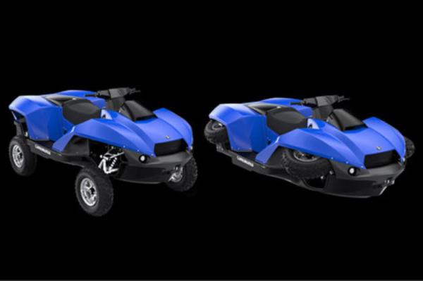 Quadski: Quadski bir dmeyle be saniyede jet skiye veya drt tekerlekli bir araca dnebiliyor. Ara hem karada hem de denizde 65 kilometre hza kabiliyor. Arata 4 silindirli bir motor bulunuyor.