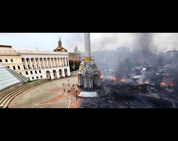 Devrimin ncesi ve sonras Kiev`in bamszlk meydan.