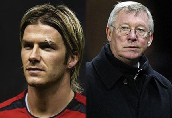 BECKHAM - ALEX FERGUSON (Manchester United)
