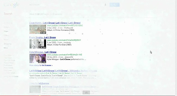 Bir anda kar tanelerinin tarayc pencerenize yava yava dtn ve bununla beraber ekrann buulandn greceksiniz.