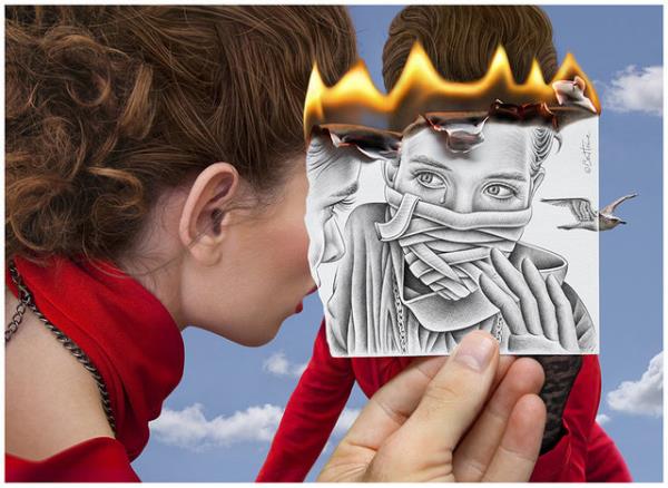 Heine ''Artk hedefime ulatm saylr. Birka ay ncesine kadar izimlerimi renkli yapmaya baladm, ondan ncesi hep siyah beyazd'' diyor.