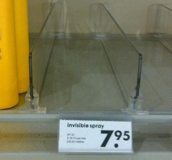 Grnmezlik spreyi... iesi bile grnmyor!