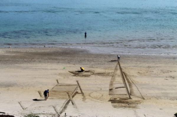 te birbirinden etkileyici  boyutlu kum almalar...