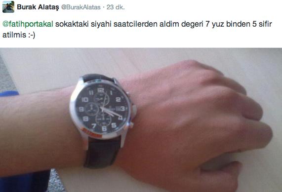 Onlarca kullanc saatlerinin fotorafn paylamaya balad.