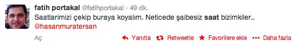 nl sunucu Fatih Portakal da, kendi hesabndan gnderilen fotoraflar tek tek retweet etti.