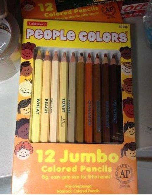 Irklara gre ten renginde boya kalemleri