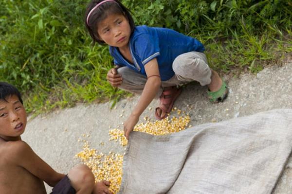 Begaebong sokaklar yaknlarnda msr toplayan ocuklar.